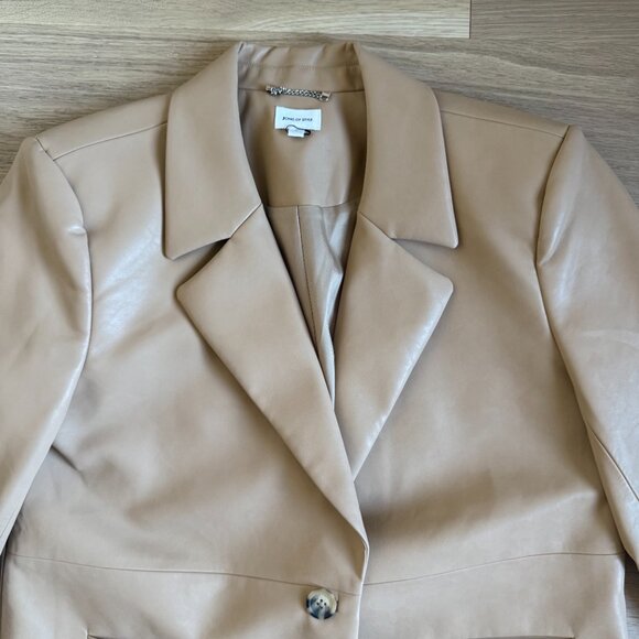 Song of Style - Beige faux leather blazer - Picture 3 of 6